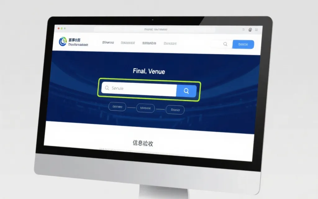 示意：从搜索结果到官方页面的核验路径（FIFA官网、比赛页面、场馆信息）